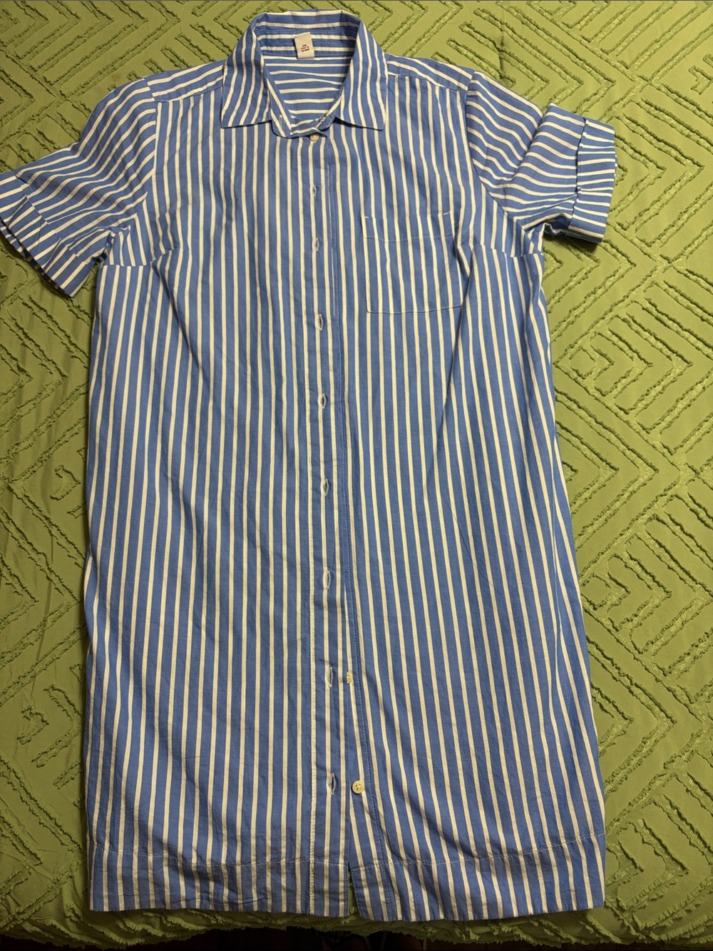 Old Navy Blue and White Striped T-Shirt Dress